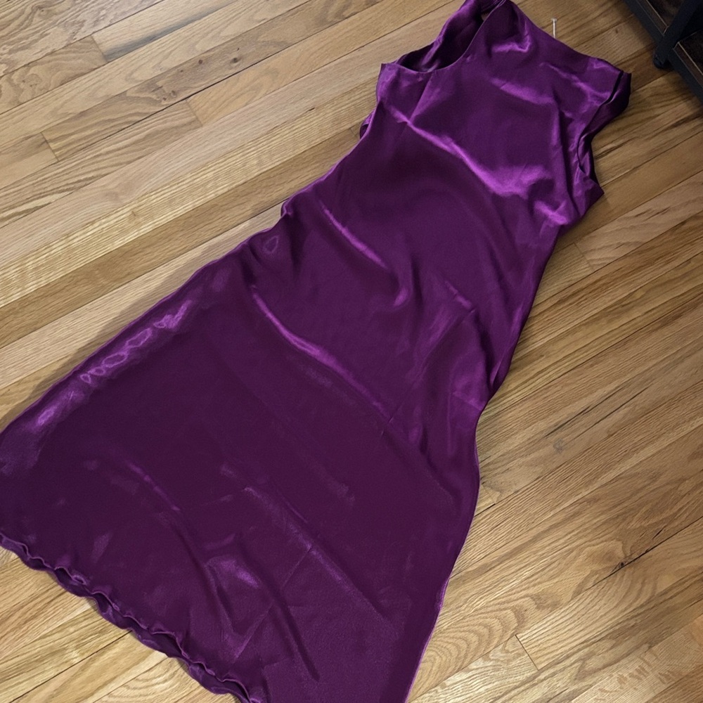 Express Purple Satin Dress, washed never worn - Picture 7 of 7